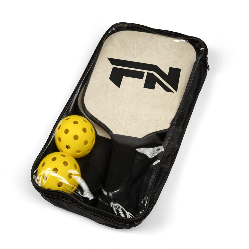 Pickleball Paddle Set — FN Logo Wooden Paddles with Balls