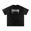 Snow Washed Oversized Cotton T-Shirt