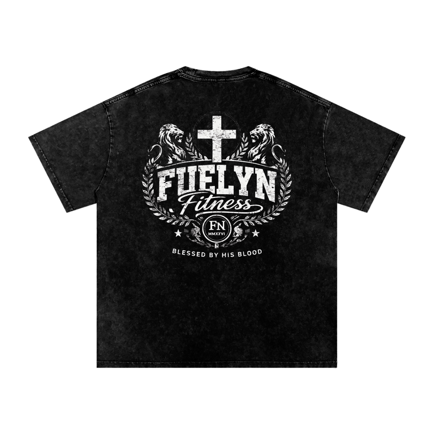 Blessed Strength Washed Oversized Cotton T-Shirt