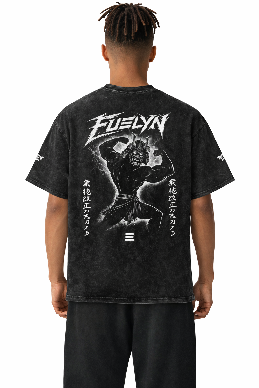 FUELYN Samurai Strength Snow Washed Oversized T-Shirt