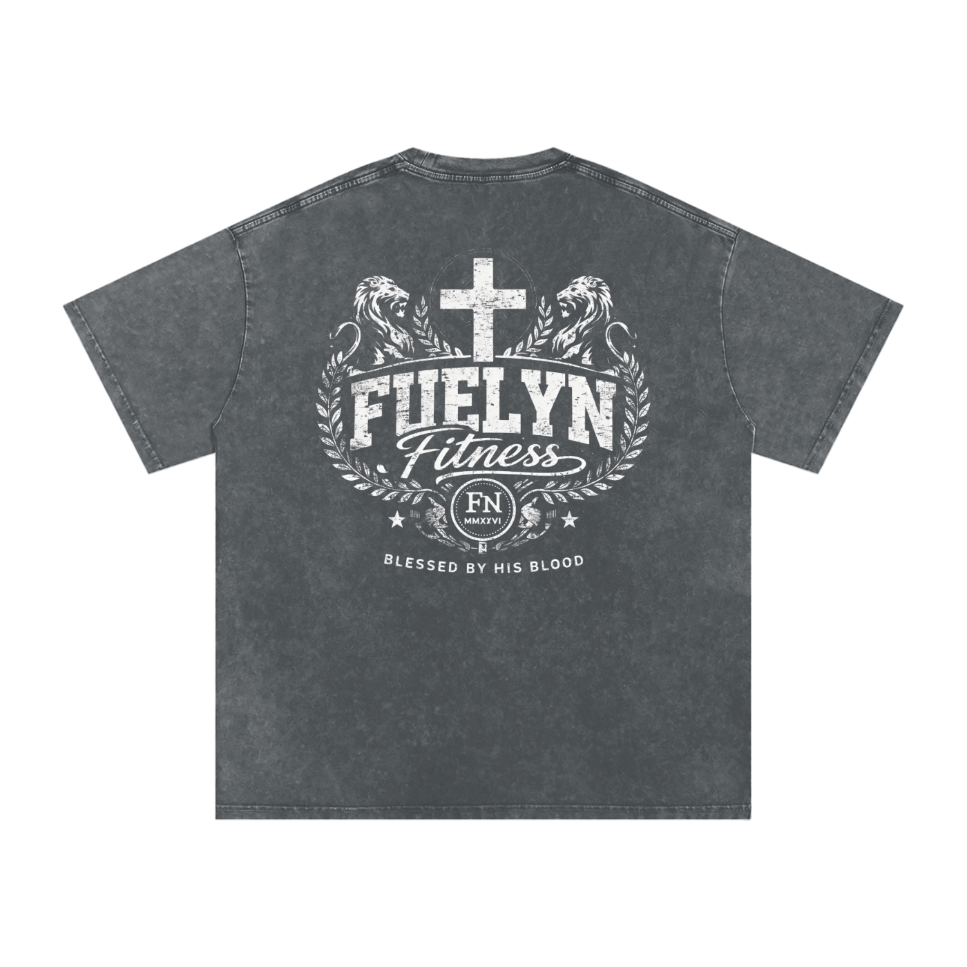 Blessed Strength Washed Oversized Cotton T-Shirt