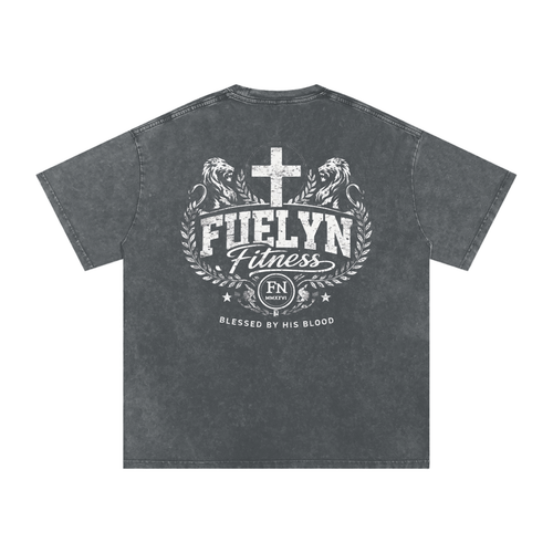 Blessed Strength Washed Oversized Cotton T-Shirt