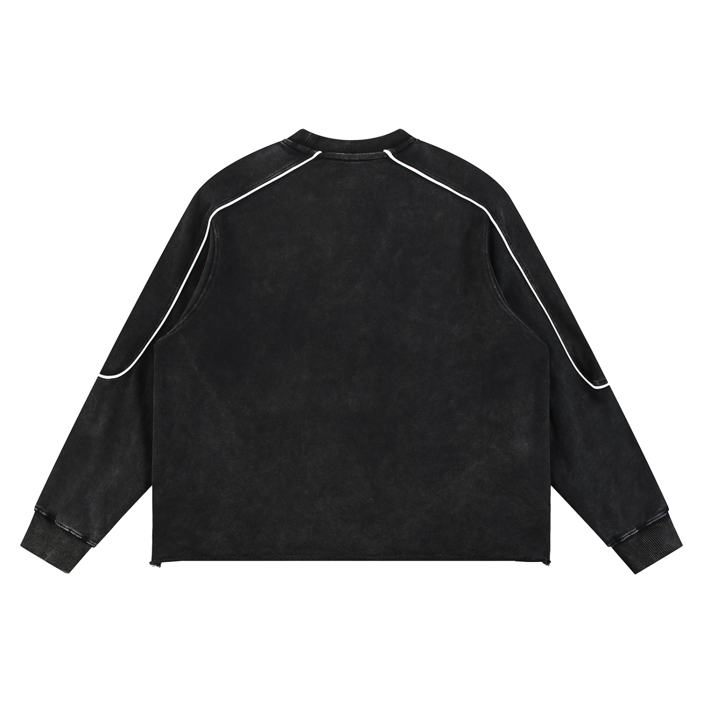 Fuelyn Mineral Wash Piping Raw Hem Sweatshirt