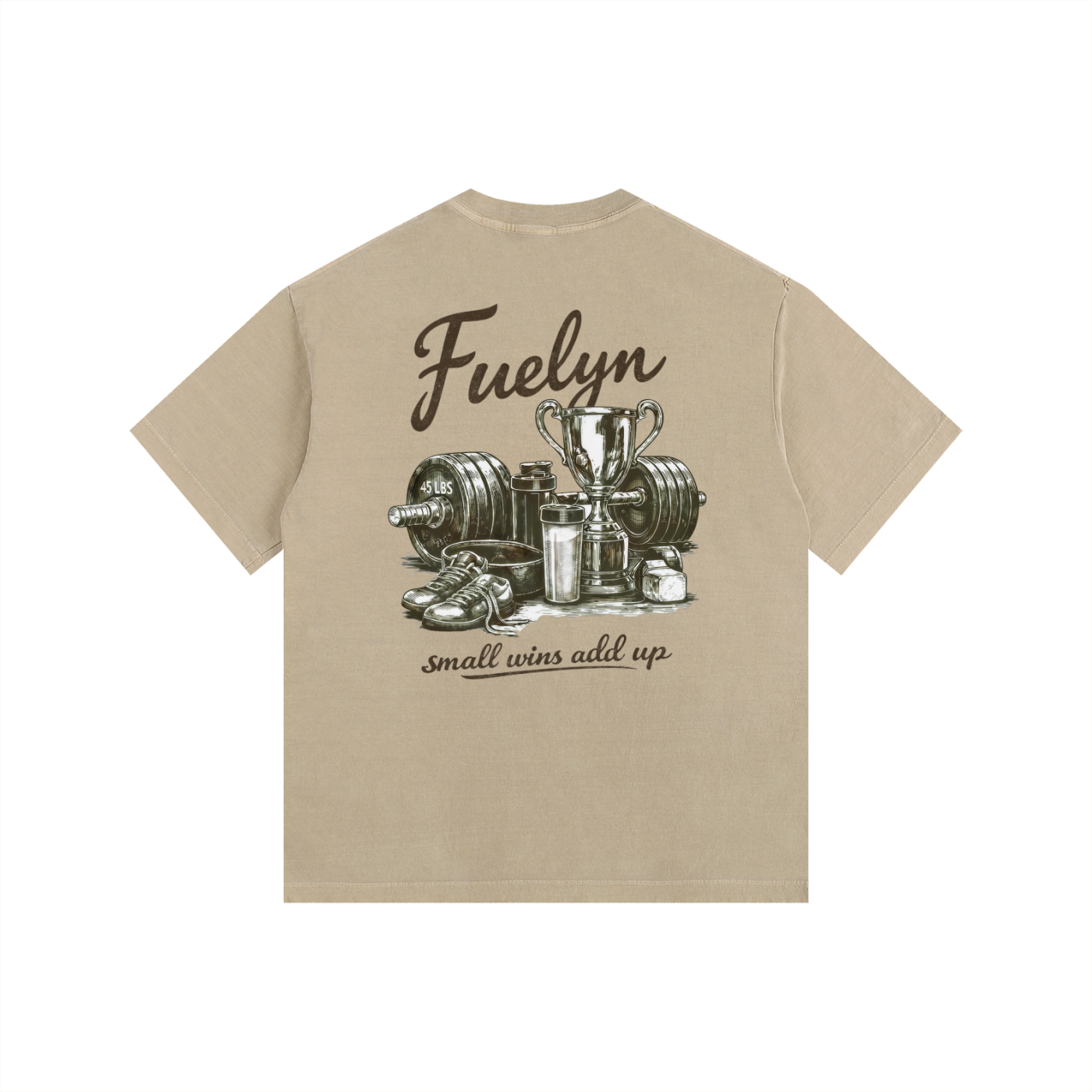 FUELYN Wins Vintage Washed Oversized Cotton T-Shirt