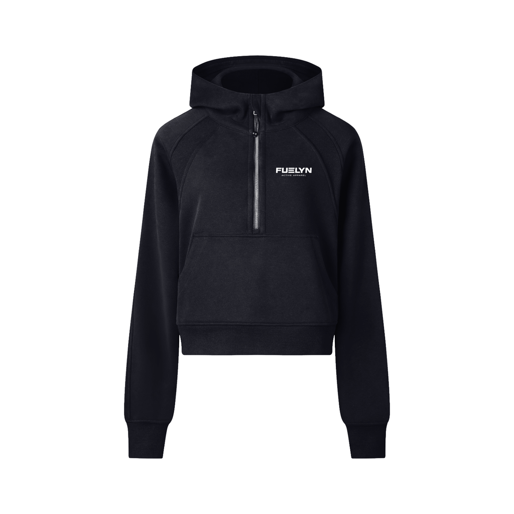 FUELYN Cropped Half-Zip Hoodie