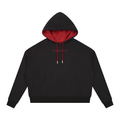 FUELYN RED Contrast Drawstring Hoodie