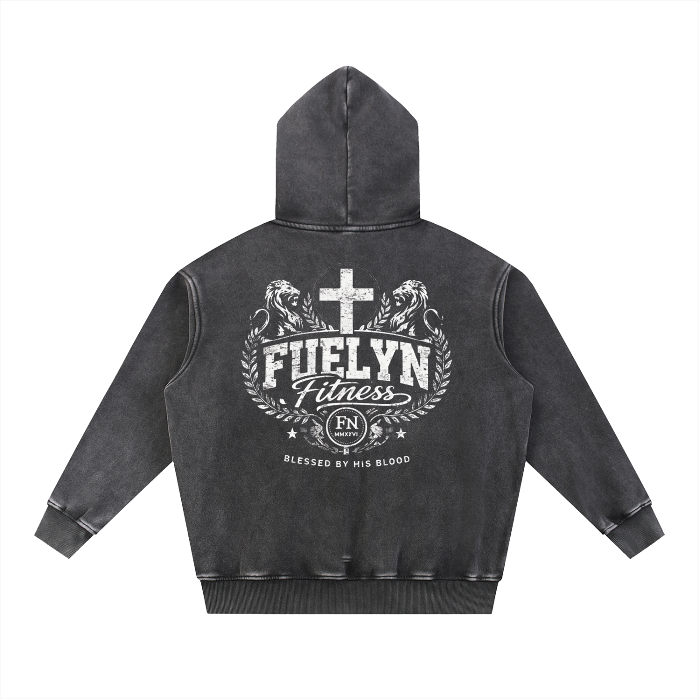 Blessed Strength Wash Fleece Oversize Hoodie