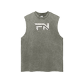 FUELYN Snow Washed Frayed Hem Tank Top