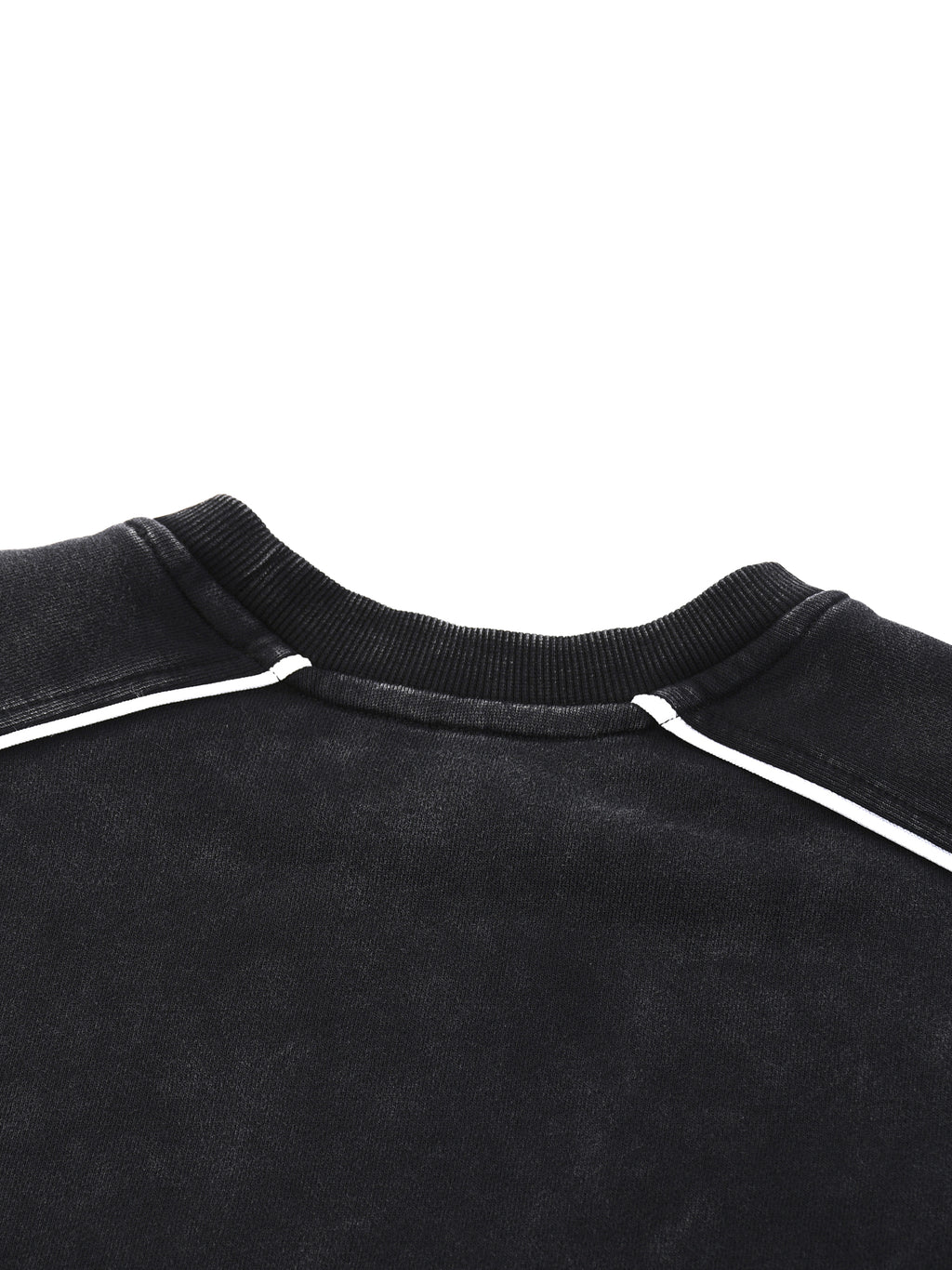 Fuelyn Mineral Wash Piping Raw Hem Sweatshirt