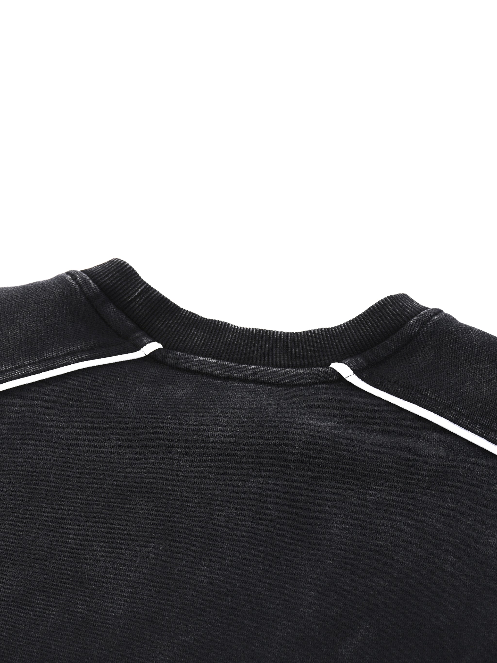 Fuelyn Mineral Wash Piping Raw Hem Sweatshirt